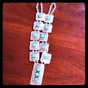 Squash Blossom Turquoise Necklace